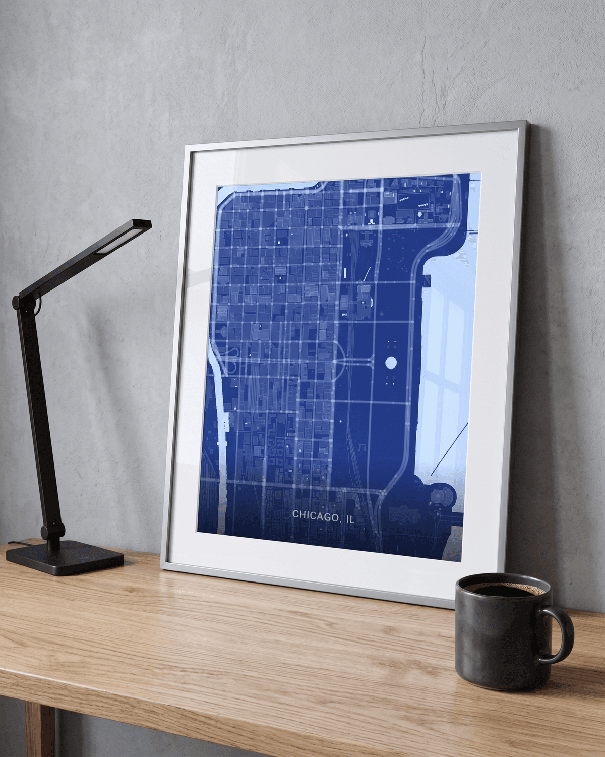 Vintage style romantic map poster mockup